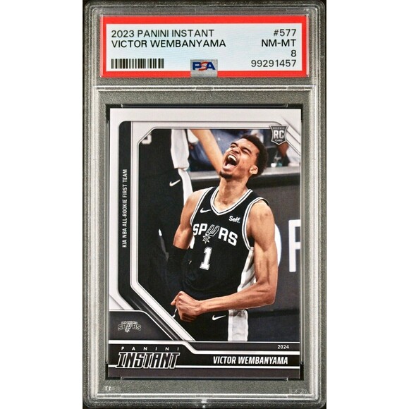 Victor Wembanyama 2023 Panini NBA All-Rookie 1st Team #577 Rookie Card PSA 8 - Picture 1 of 2
